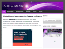 Tablet Screenshot of mooie-zinnen.nl